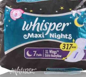 Whisper Maxi Fit Pads Xl Wingss 7 pads