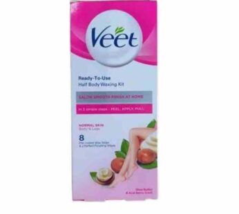 Veet Professional Waxing Strips Kit for Normal Skin, 8 Strips Gel Wax Hair Removal