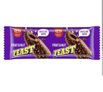Kwality Walls Feast Fruit   Nut Ice Cream 50 Gms