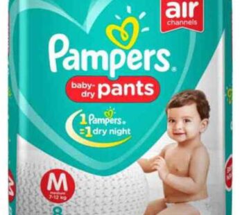 Pampers Medium Baby Dry Pants 8 Pcs