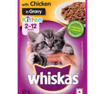 Whiskas Chicken In Gravy Kitten 2 12 Months 85 gms