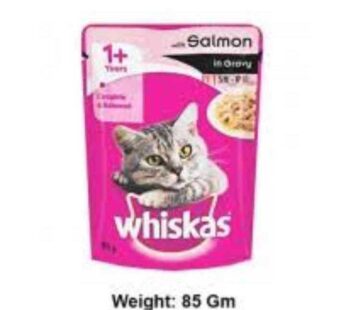 Whiskas Salmon In Gravy For 1 Years 85 gms