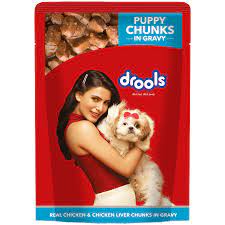 Drools Real Chicken & Chicken Liver Chunks in Gravy Puppy Wet Food