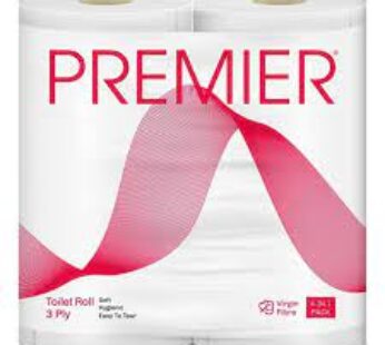 Premier 100 Virgin Toilet Roll 3 Ply 4N (300×3 usable roll)