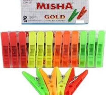Cloth Clips Misha Gold 12 Pcs