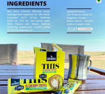 Continental Creamy No Added Sugar 2 in 1 Delicious Coffee 10N x 16g